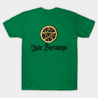 Yule Blessings Pentacle Berries T-Shirt